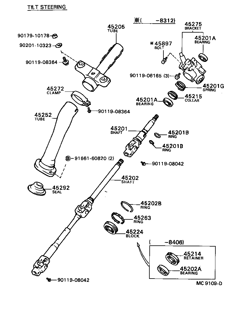 Exploded illustration MC9109D
