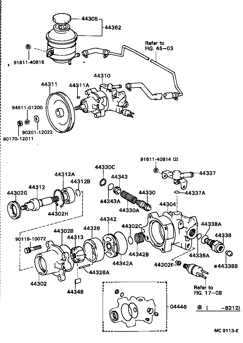 Exploded illustration MC9113E
