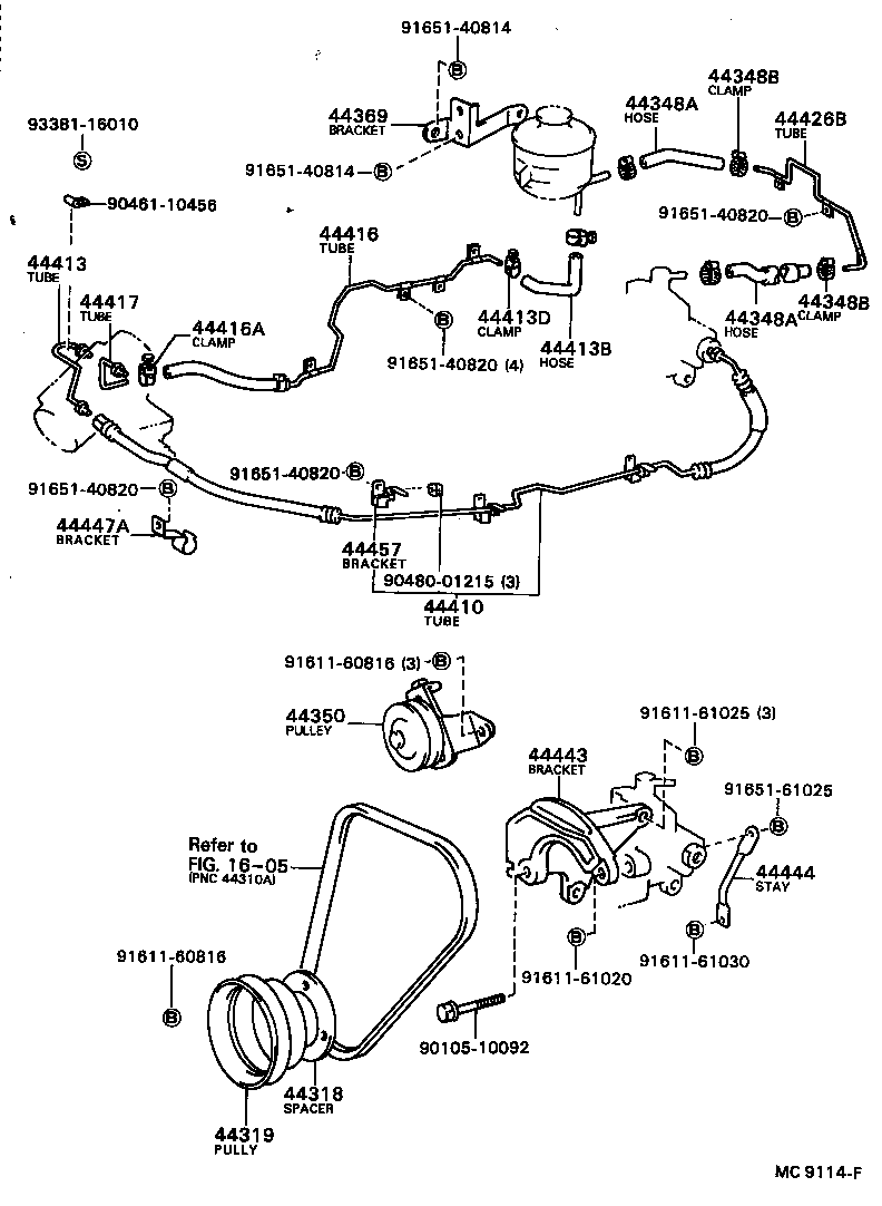 Exploded illustration MC9114F