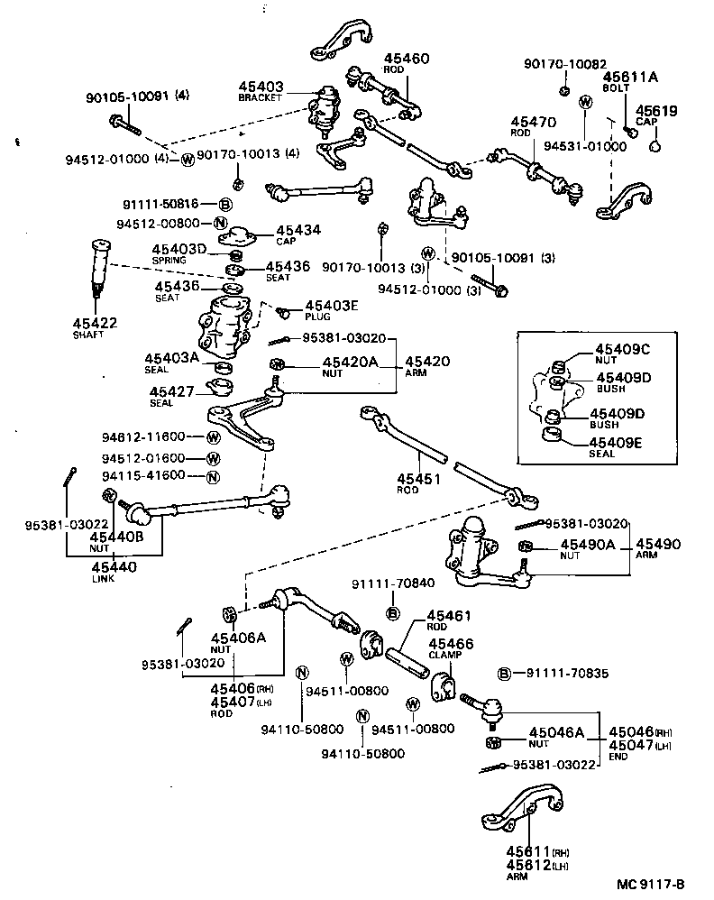 Exploded illustration MC9117B