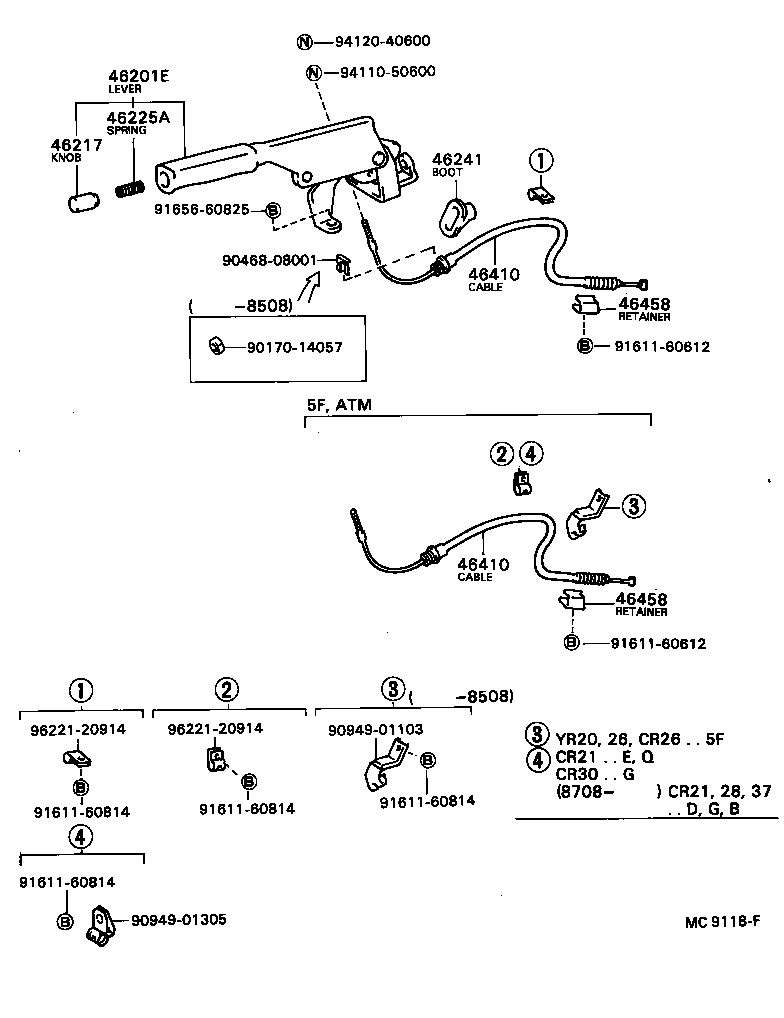 Exploded illustration MC9118F