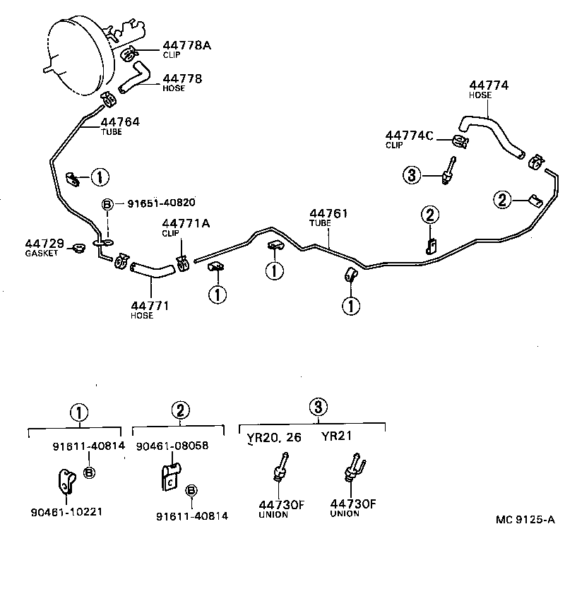 Exploded illustration MC9125A