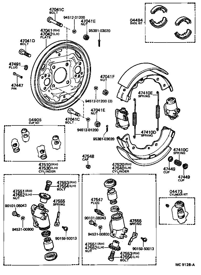 Exploded illustration MC9128A
