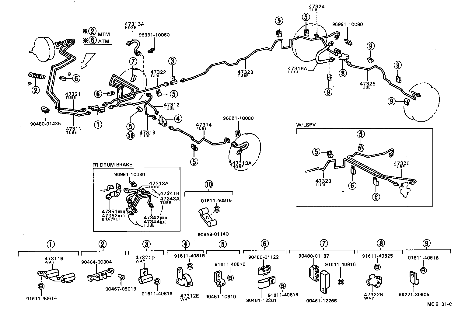 Exploded illustration MC9131C