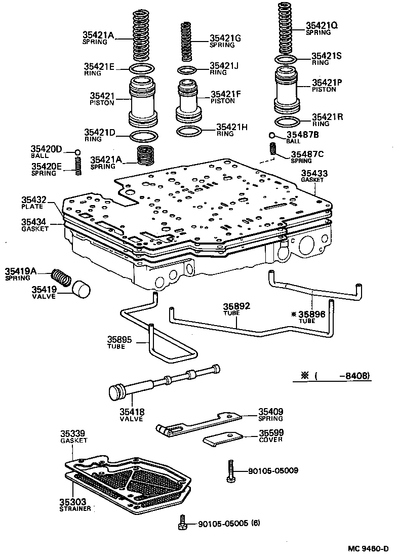 Exploded illustration MC9460D