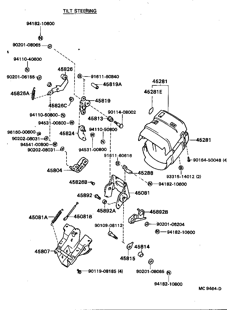 Exploded illustration MC9464D