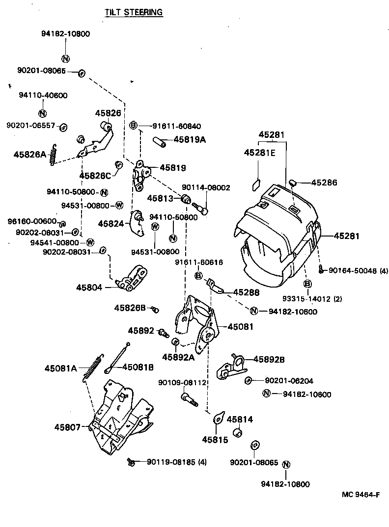 Exploded illustration MC9464F