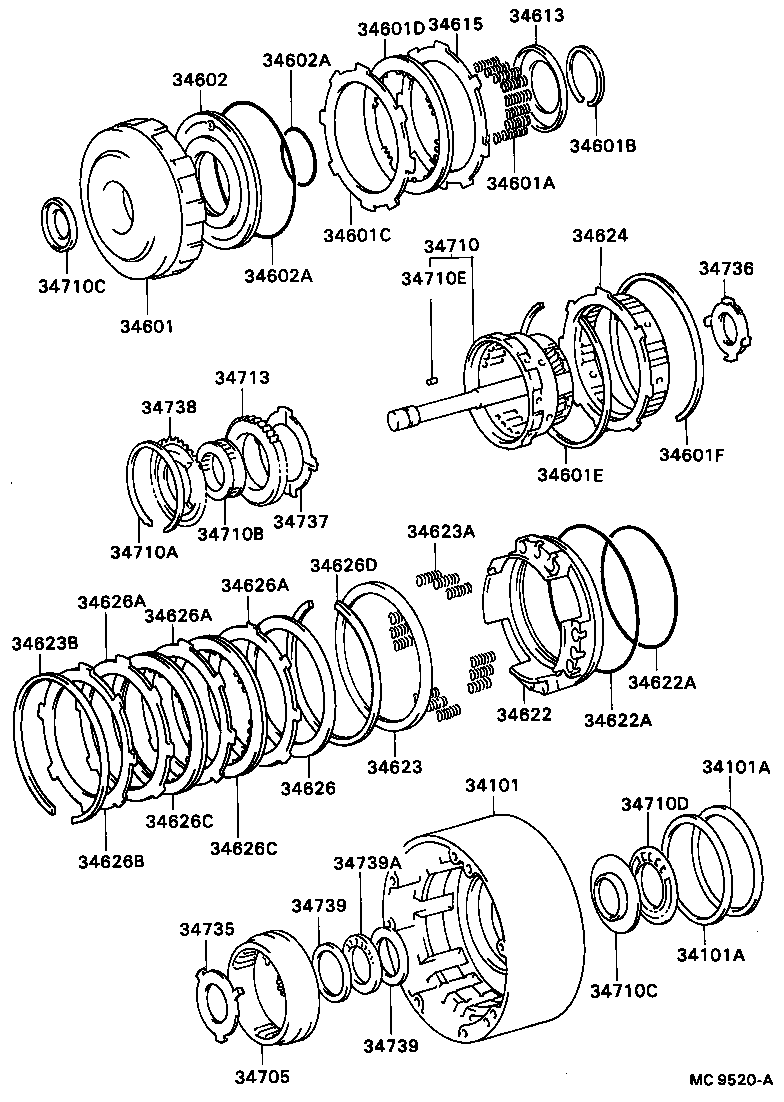 Exploded illustration MC9520A
