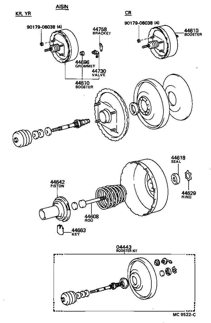 Exploded illustration MC9522C