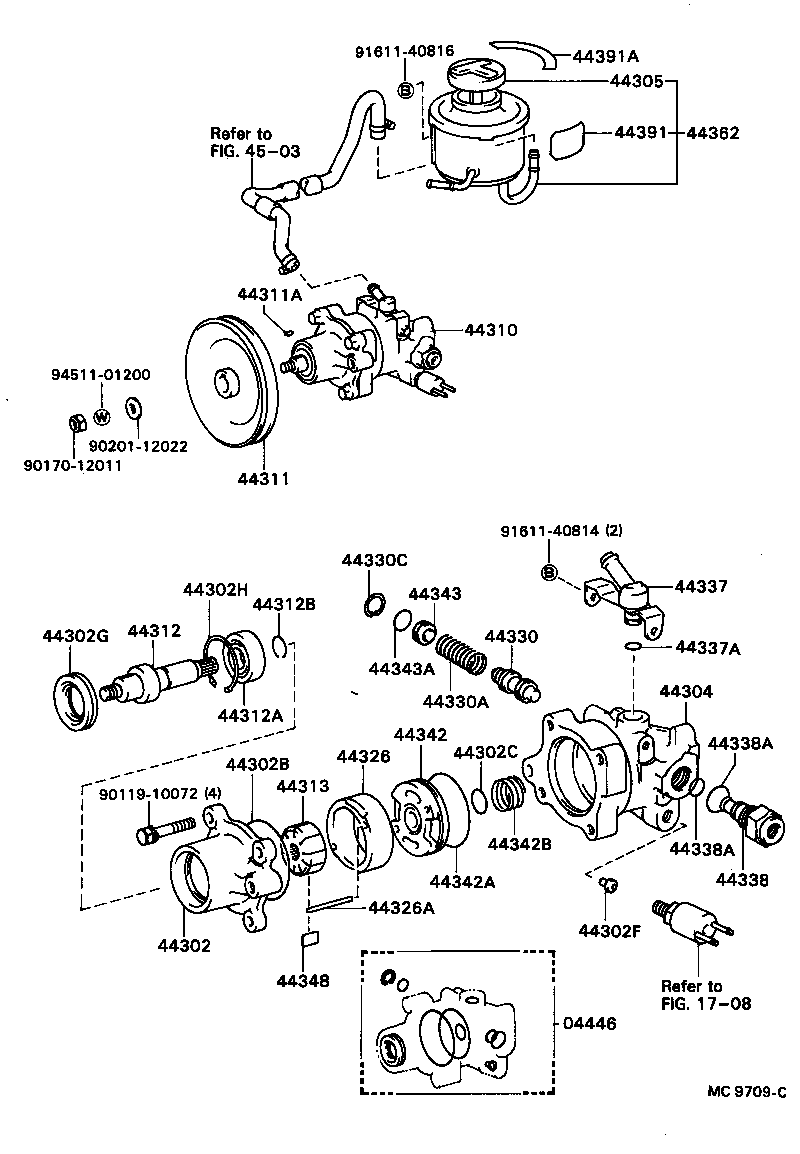 Exploded illustration MC9709C