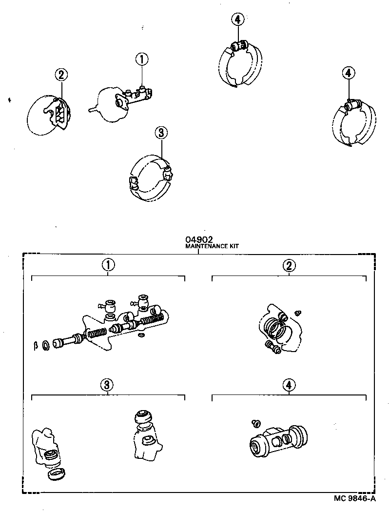 Exploded illustration MC9846A