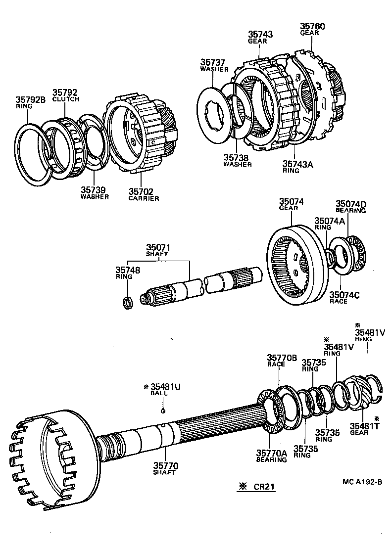 Exploded illustration MCA192B
