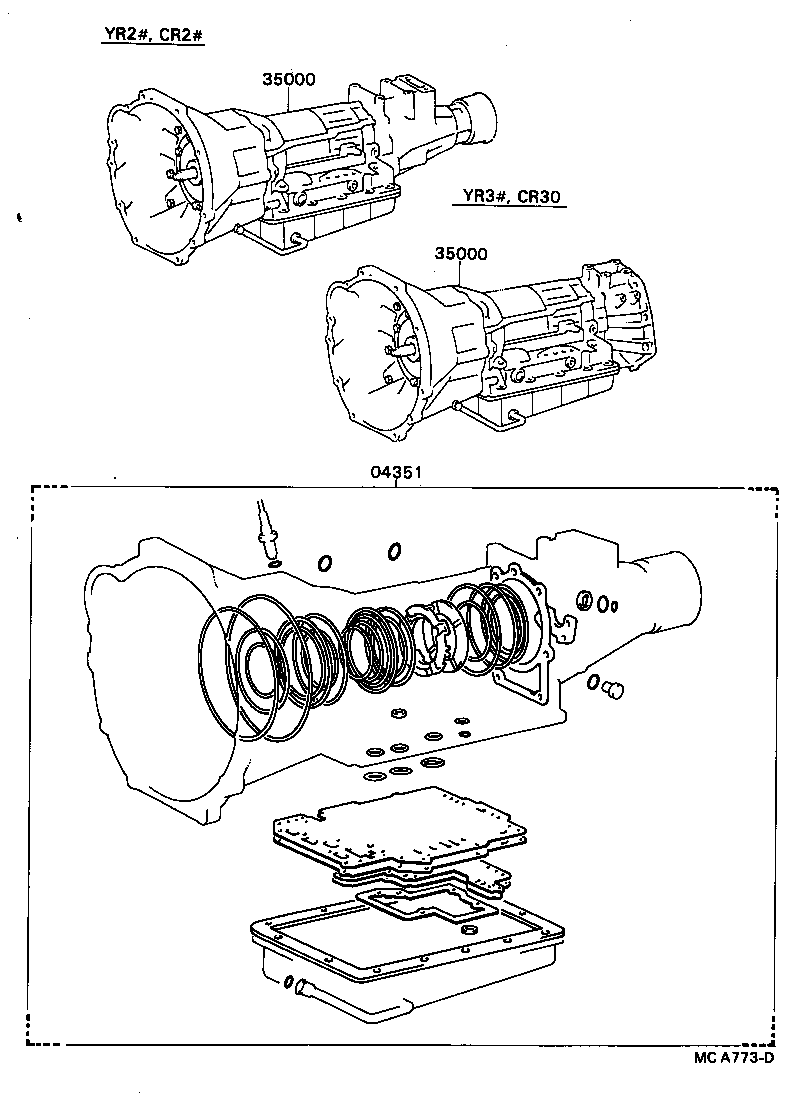 Exploded illustration MCA773D