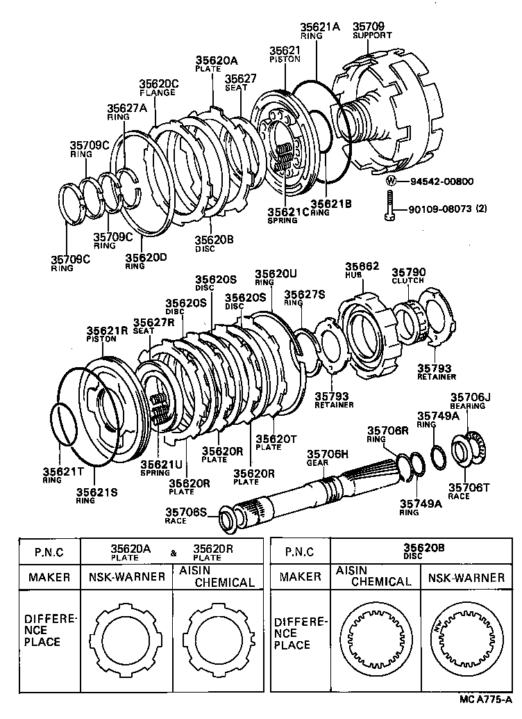 Exploded illustration MCA775A