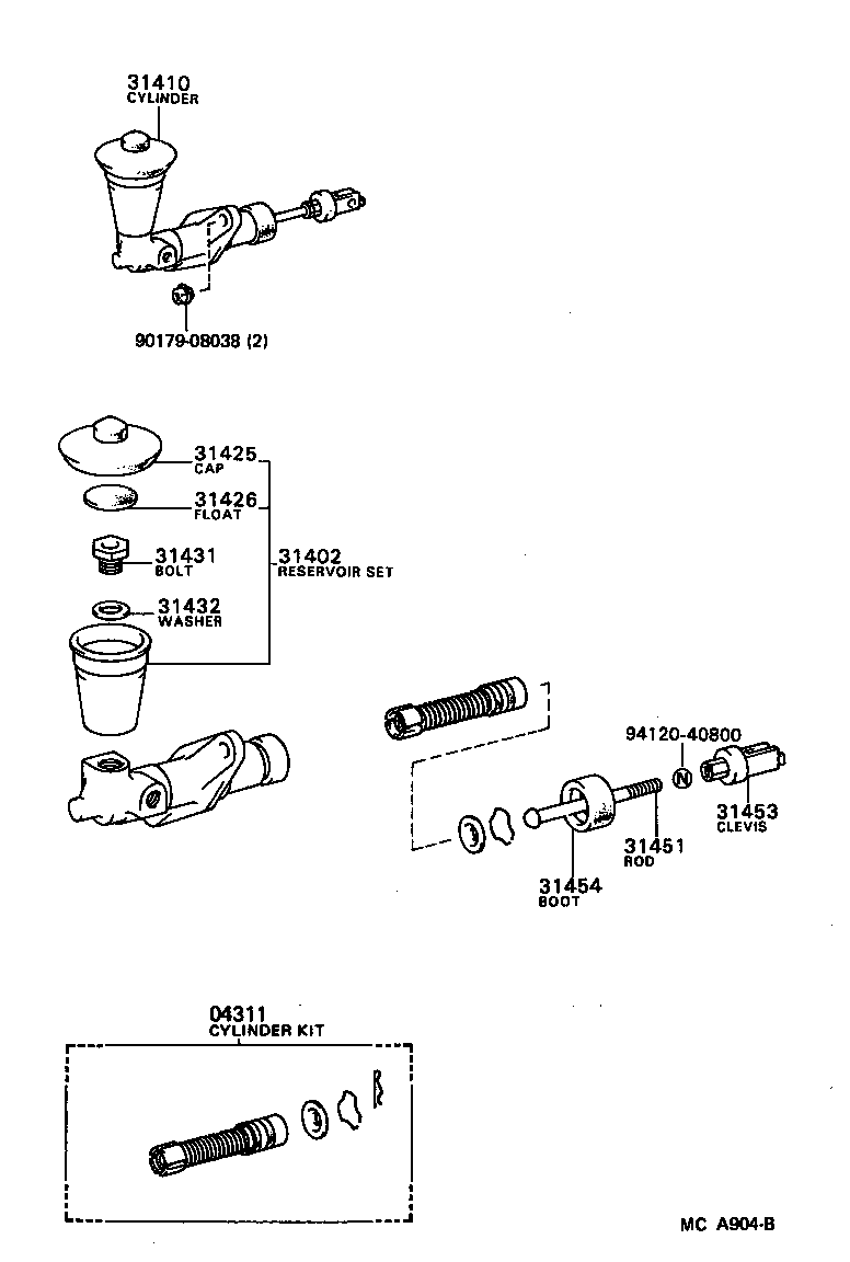 Exploded illustration MCA904B