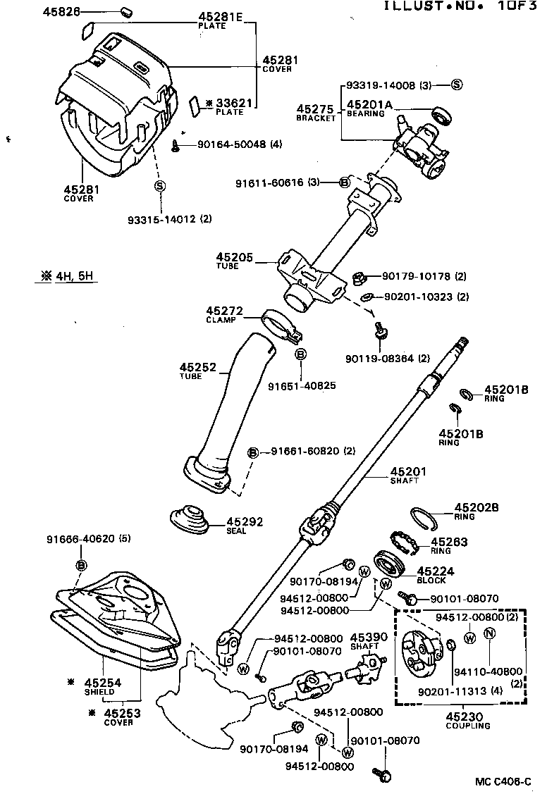 Exploded illustration MCC406C