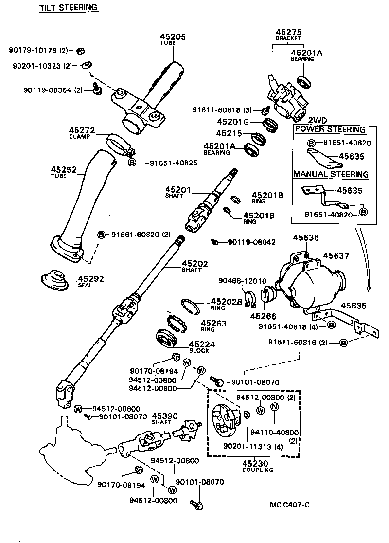 Exploded illustration MCC407C