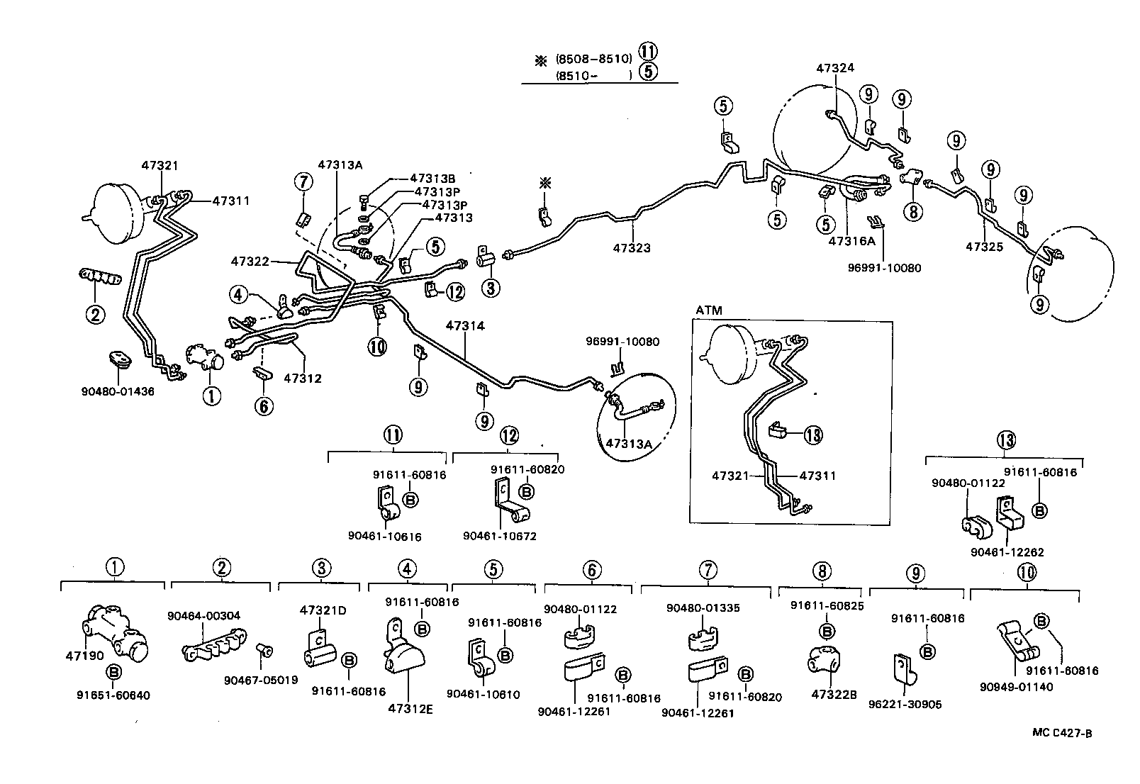 Exploded illustration MCC427B