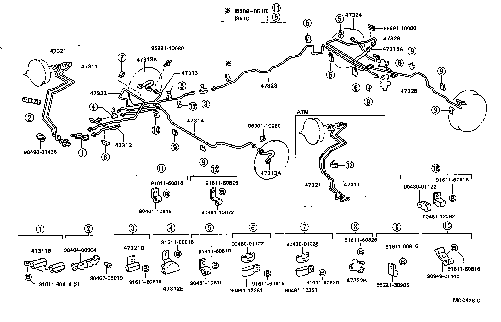 Exploded illustration MCC428C