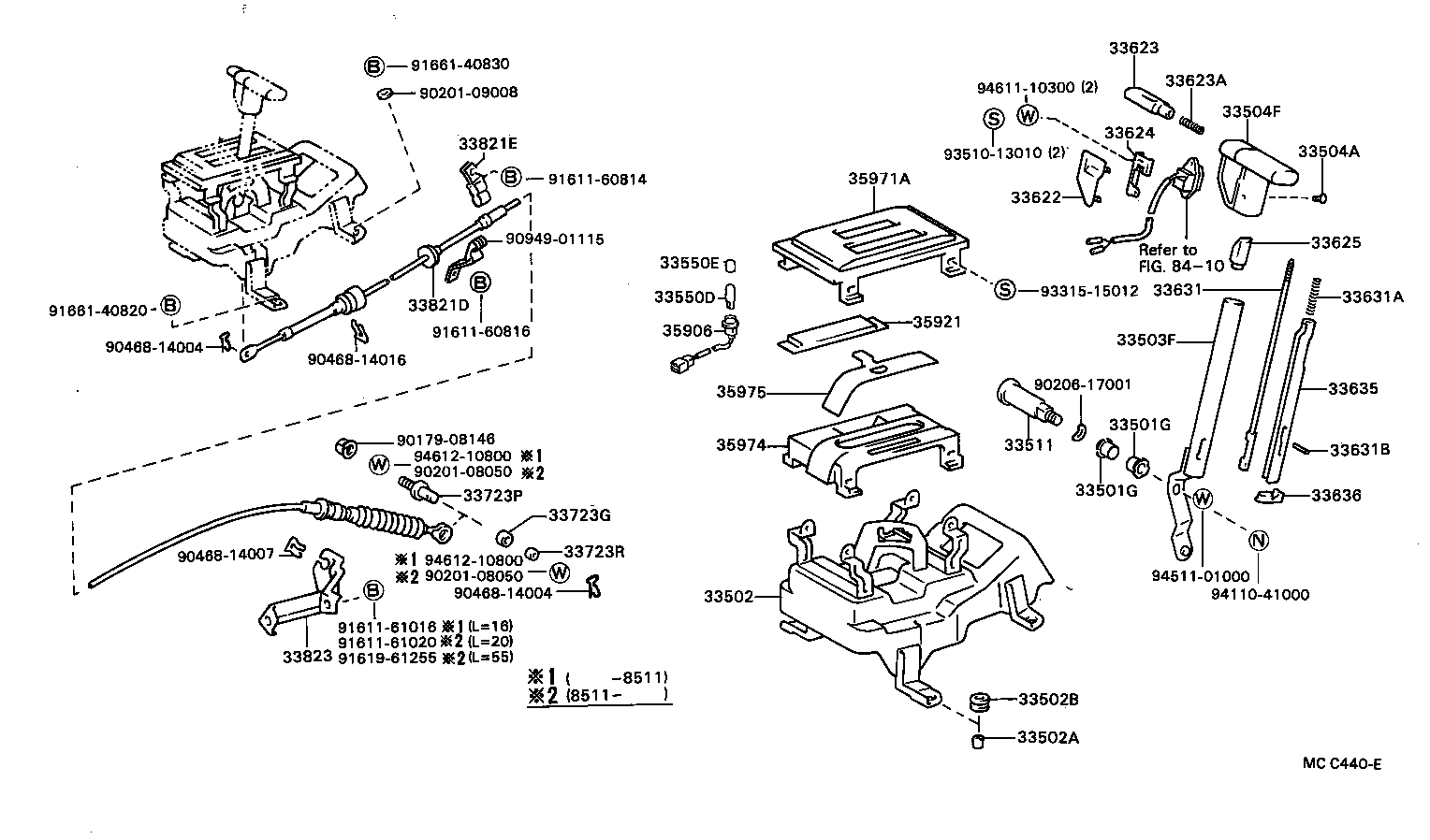 Exploded illustration MCC440E