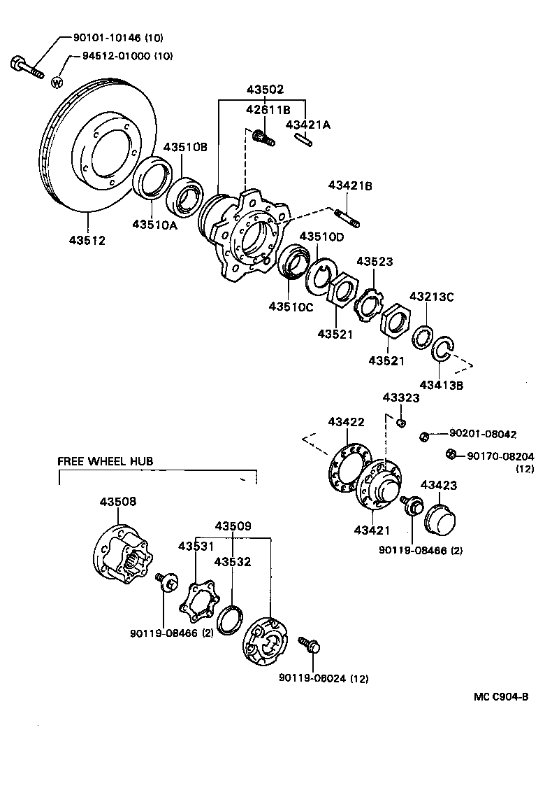Exploded illustration MCC904B