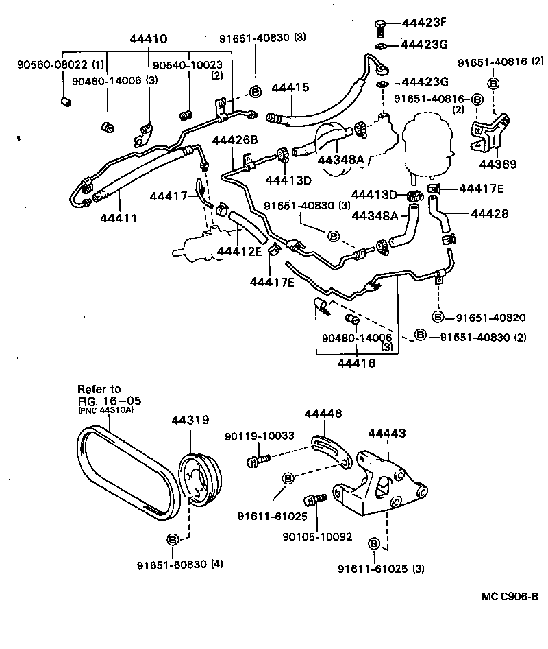 Exploded illustration MCC906B