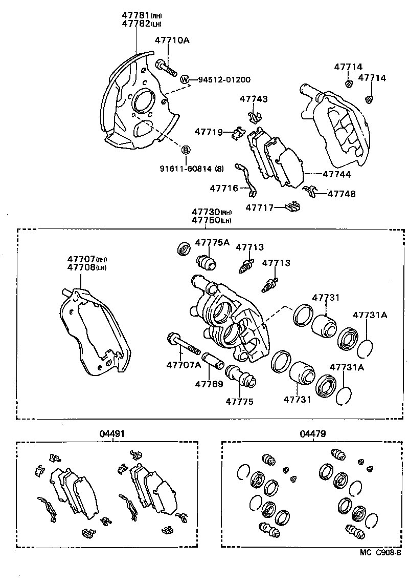 Exploded illustration MCC908B