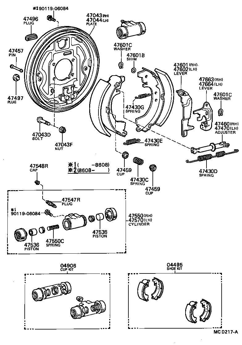 Exploded illustration MCD217A