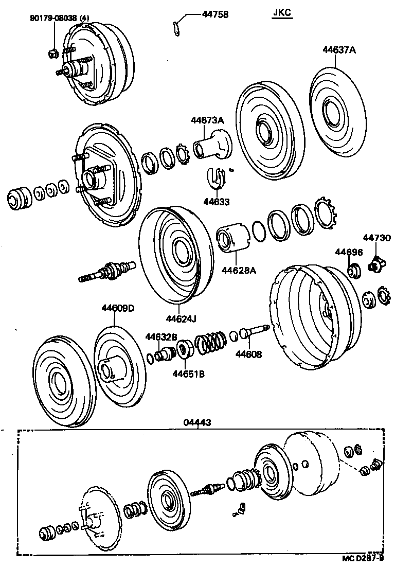 Exploded illustration MCD287B