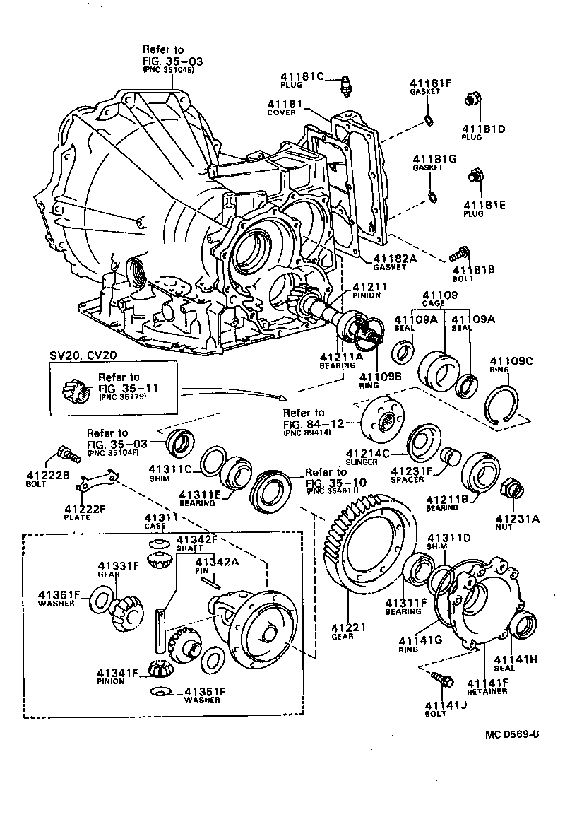 Exploded illustration MCD569B
