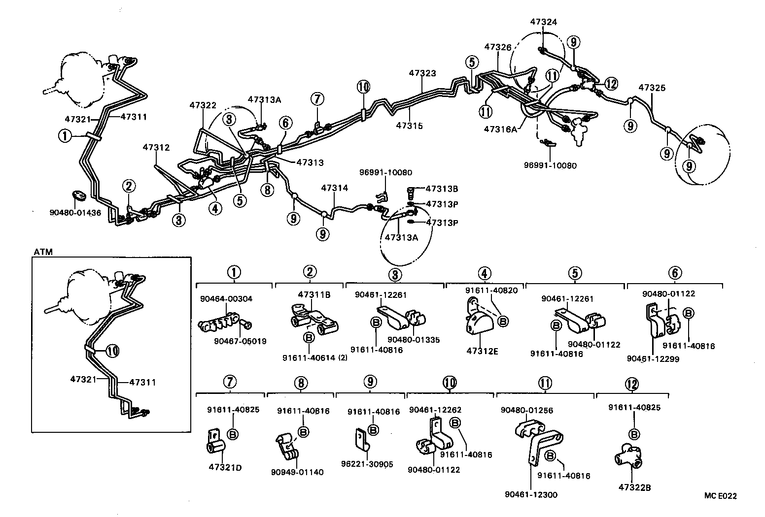 Exploded illustration MCE022