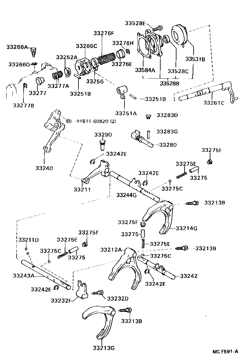 Exploded illustration MCF591A