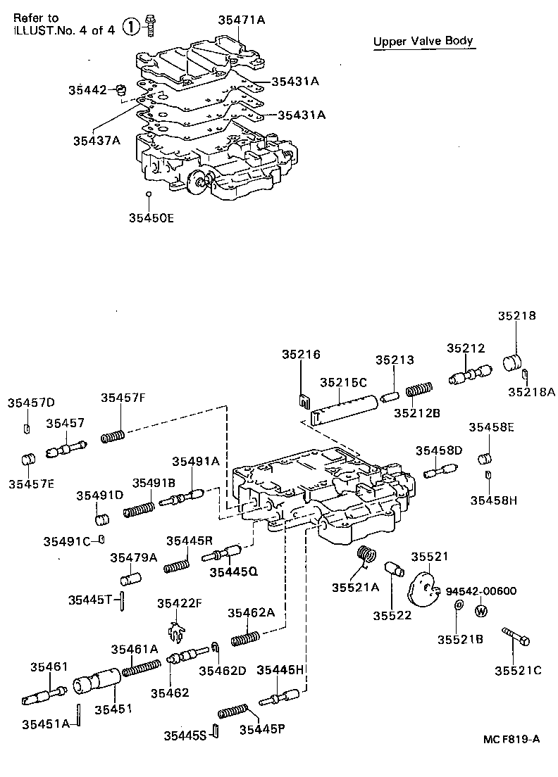 Exploded illustration MCF819A