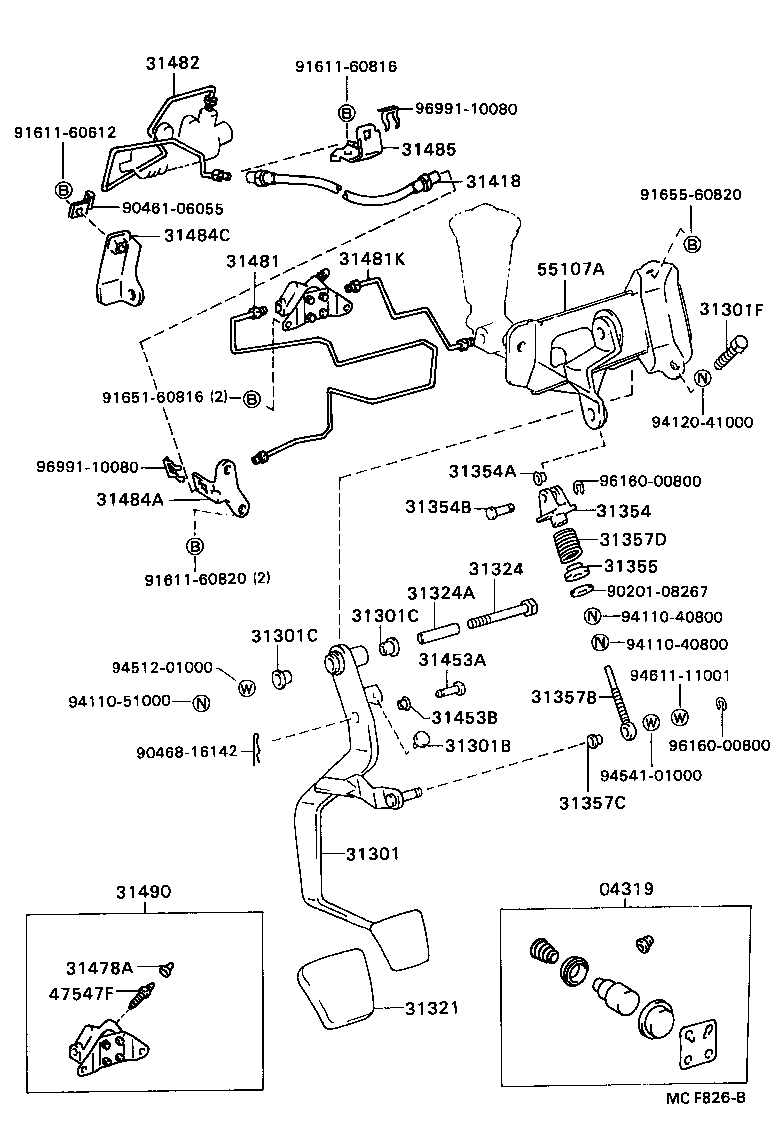 Exploded illustration MCF826B