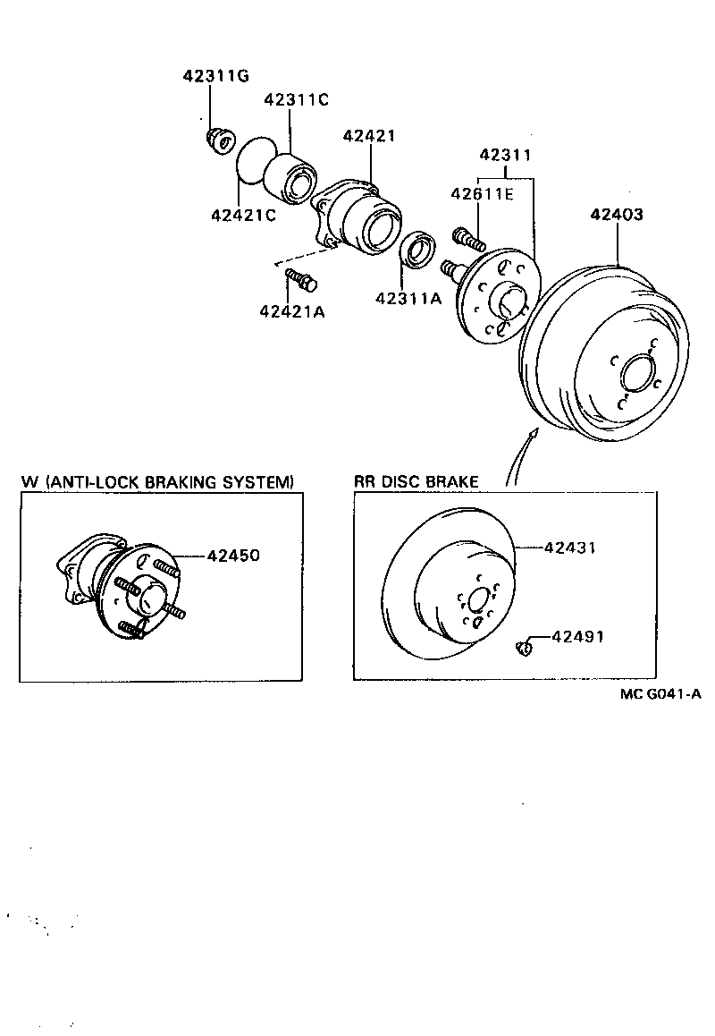 Exploded illustration MCG041A