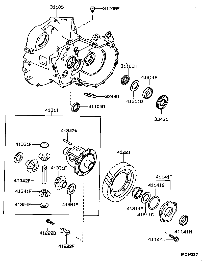 Exploded illustration MCH387