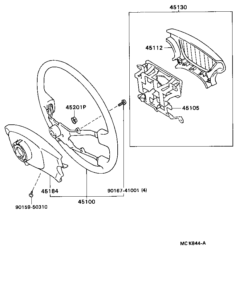 Exploded illustration MCK844A