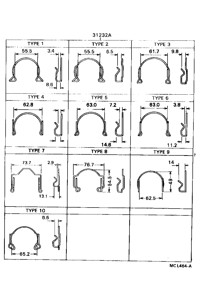 Exploded illustration MCL464A