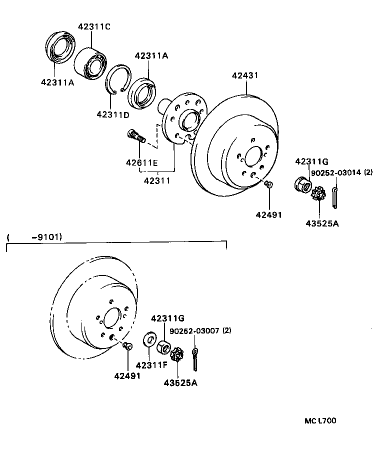 Exploded illustration MCL700
