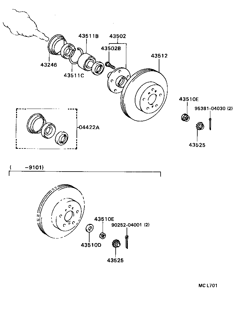 Exploded illustration MCL701