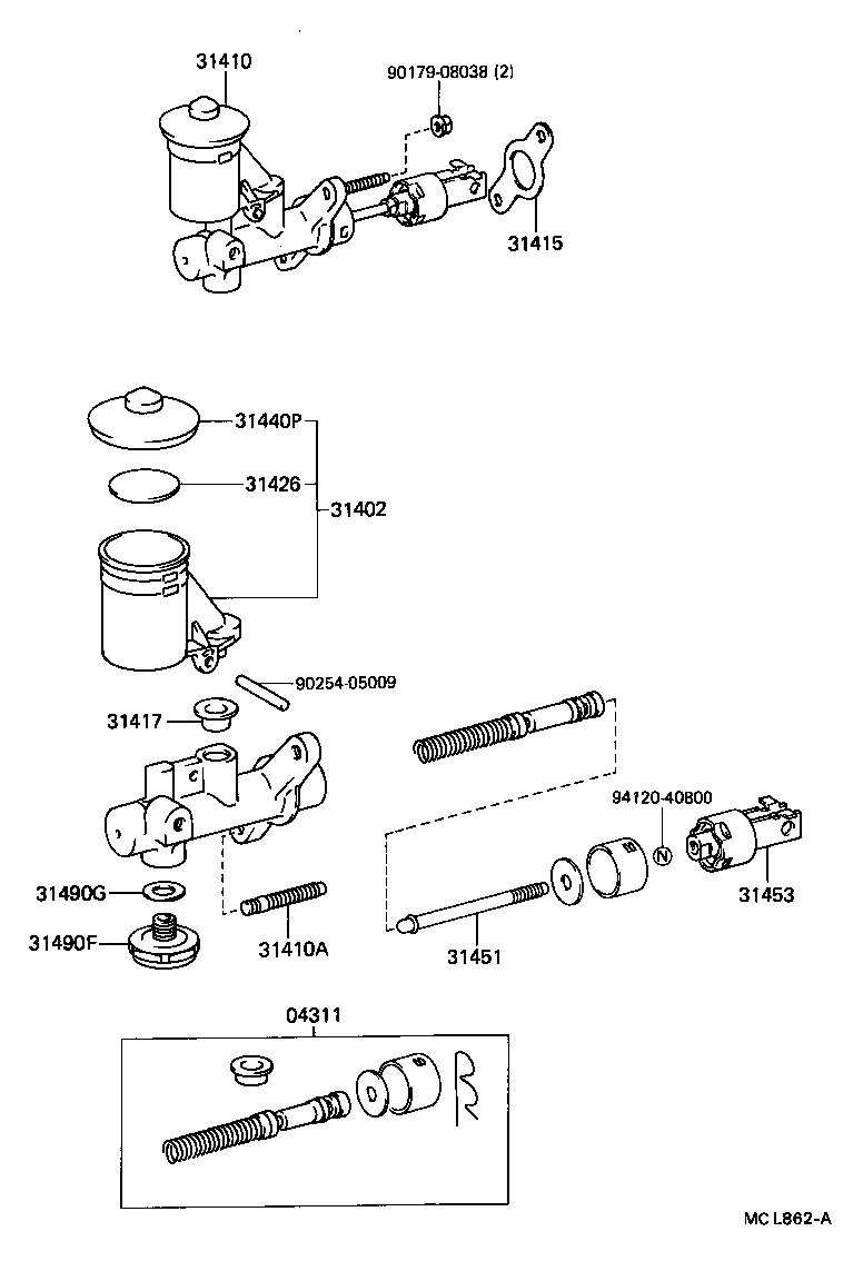 Exploded illustration MCL862A