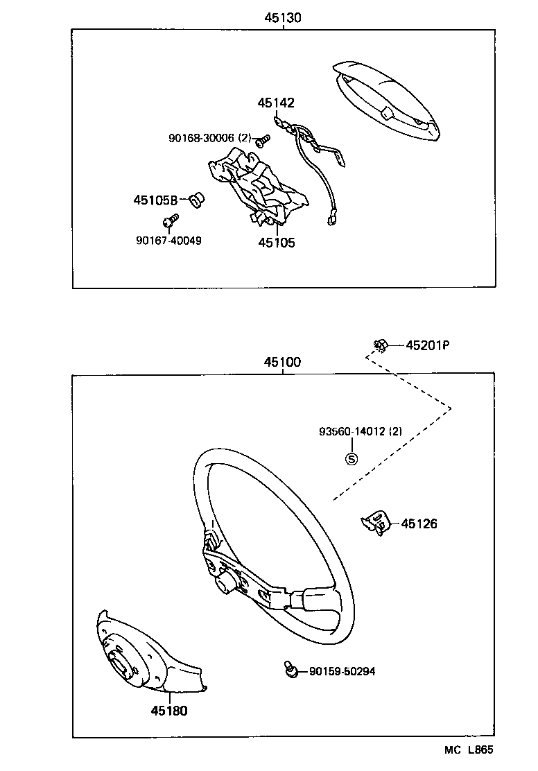 Exploded illustration MCL865