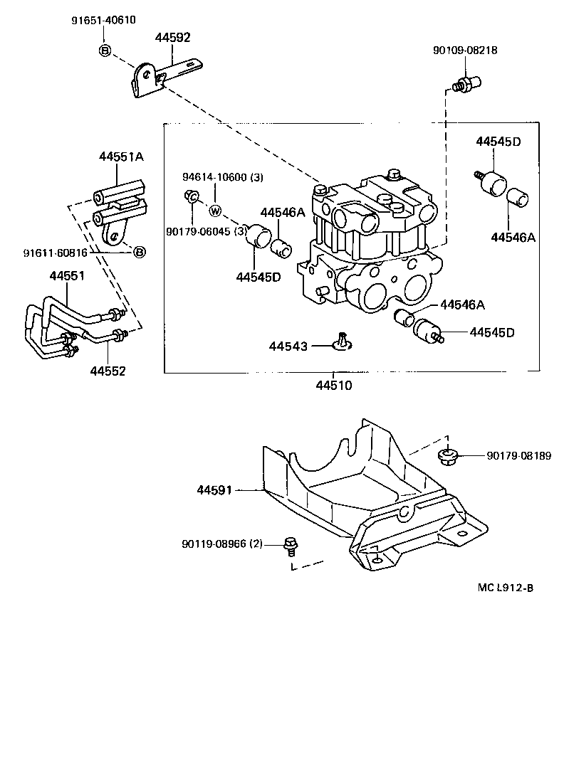 Exploded illustration MCL912B