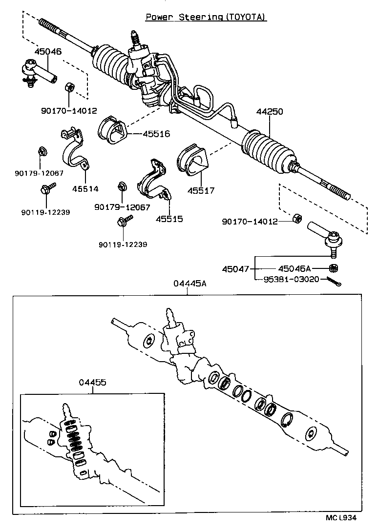 Exploded illustration MCL934