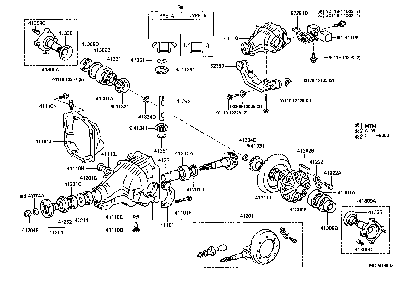 Exploded illustration MCM196D