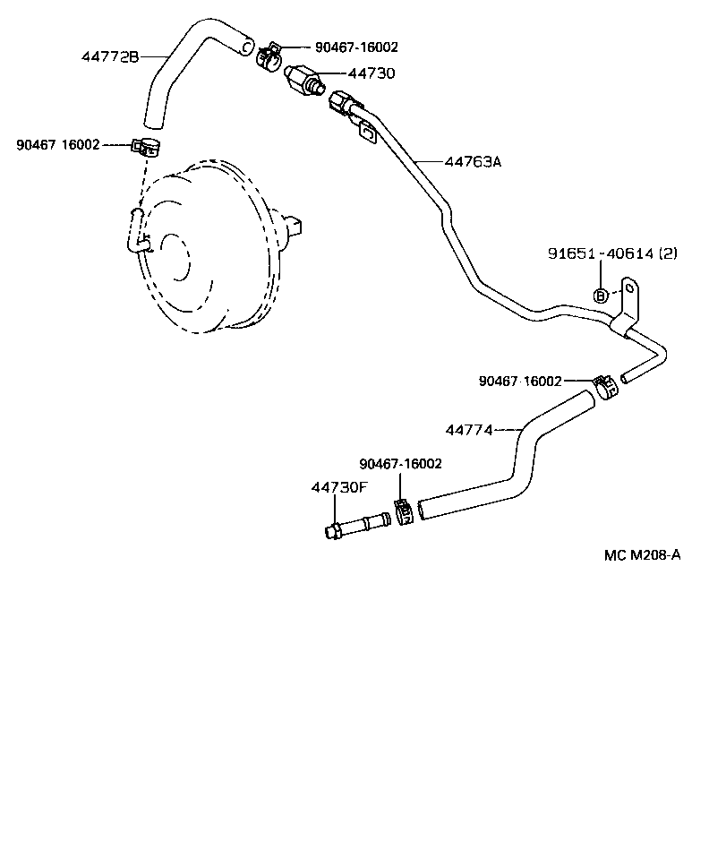 Exploded illustration MCM208A