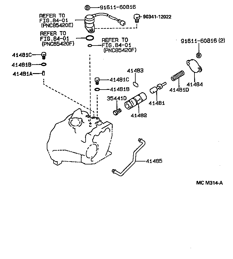 Exploded illustration MCM314A