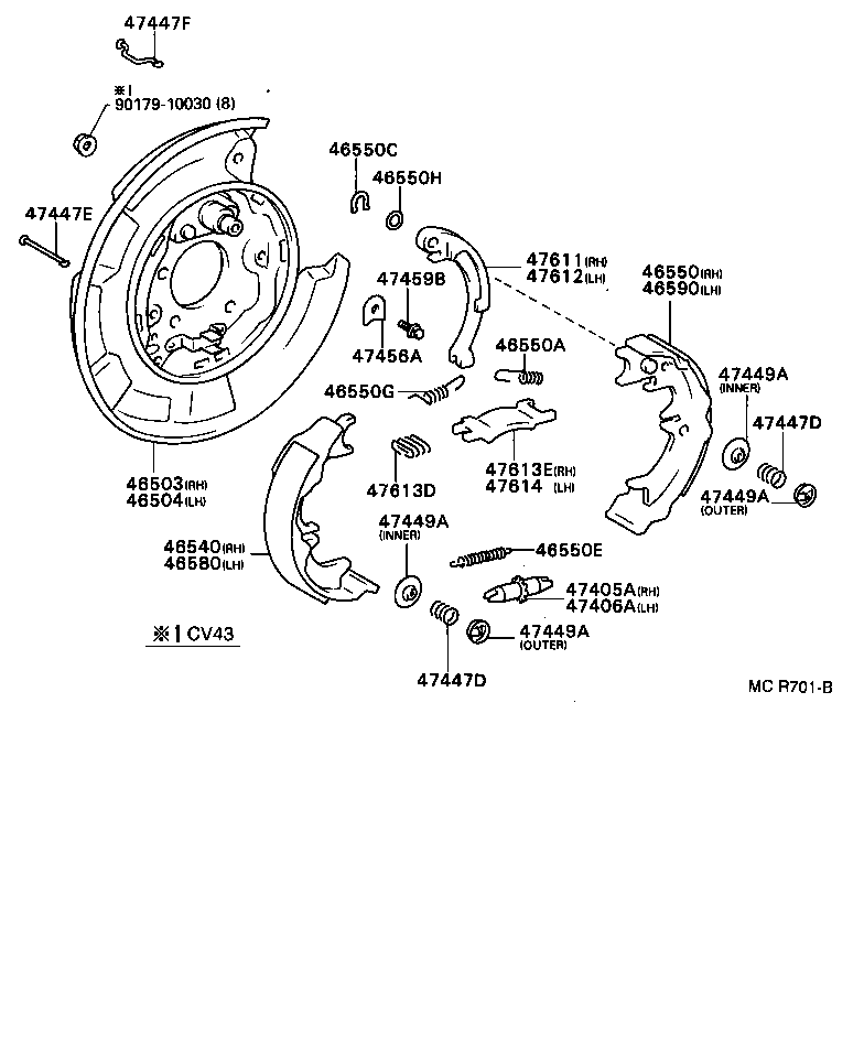 Exploded illustration MCR701B
