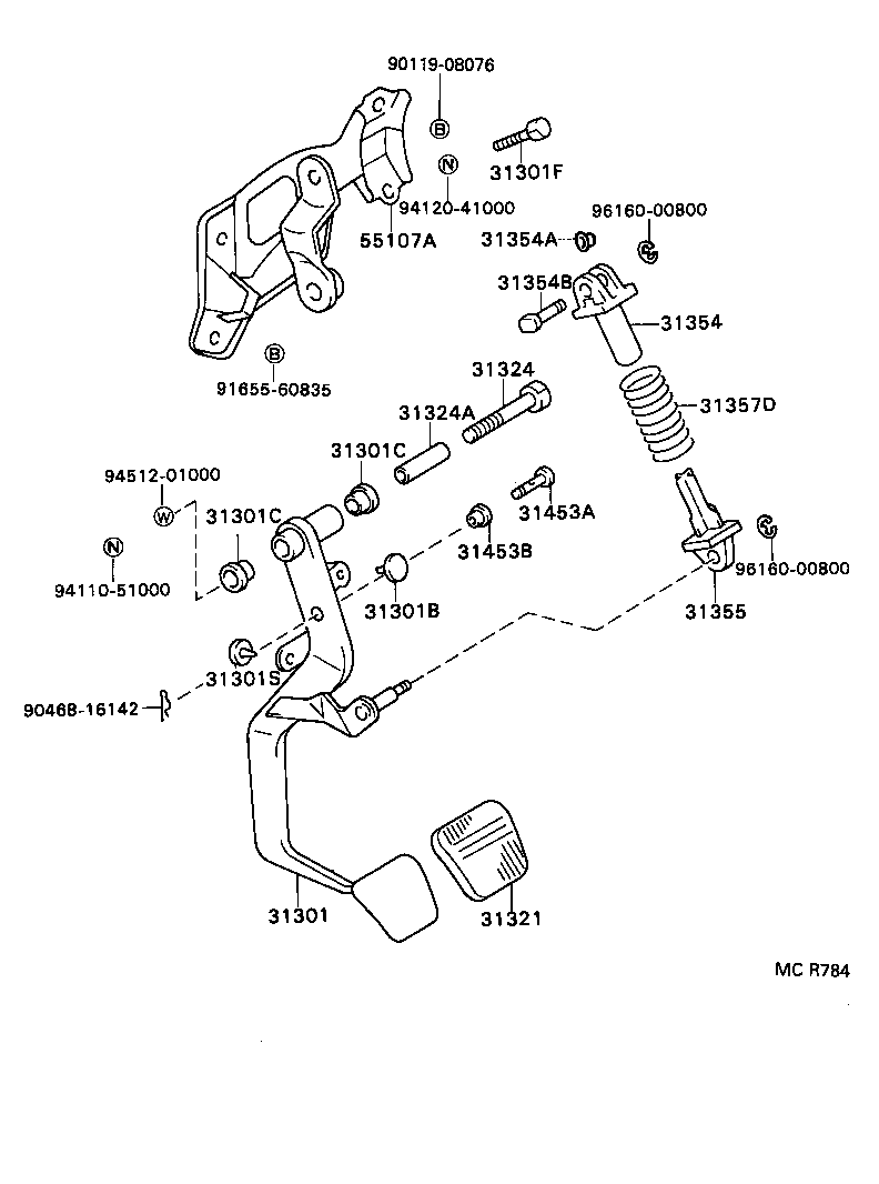 Exploded illustration MCR784