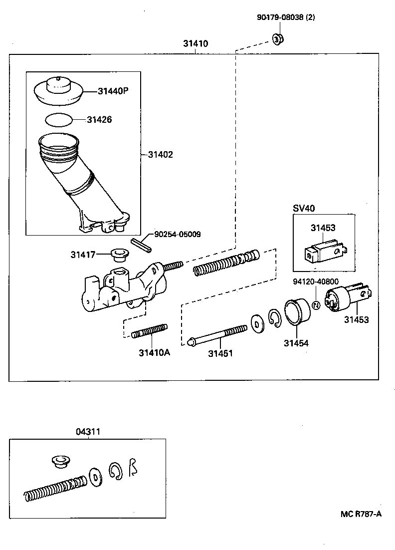 Exploded illustration MCR787A